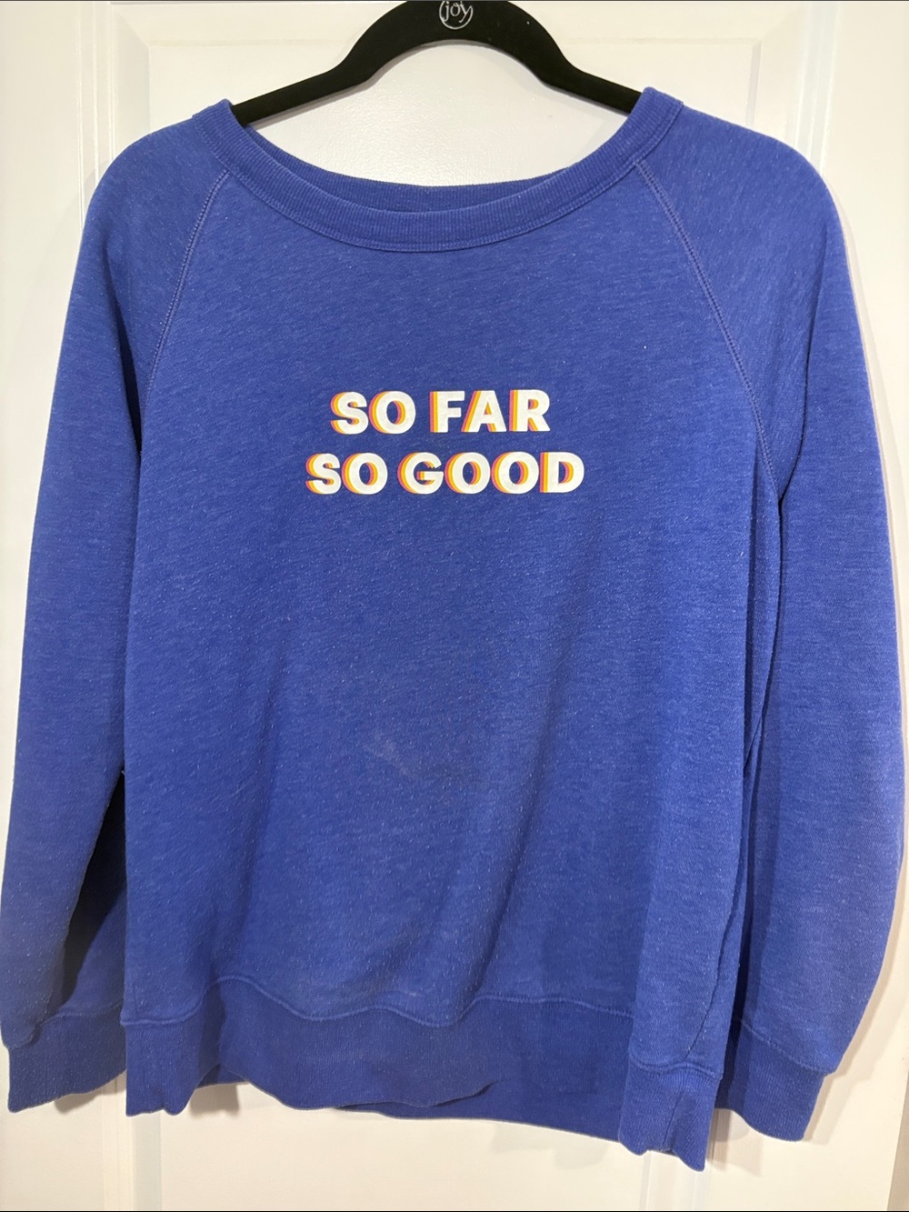 So Far So Good Blue Women's Crewneck Sweatshirt